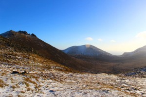 A cold frosty morning with beautiful blue skies.